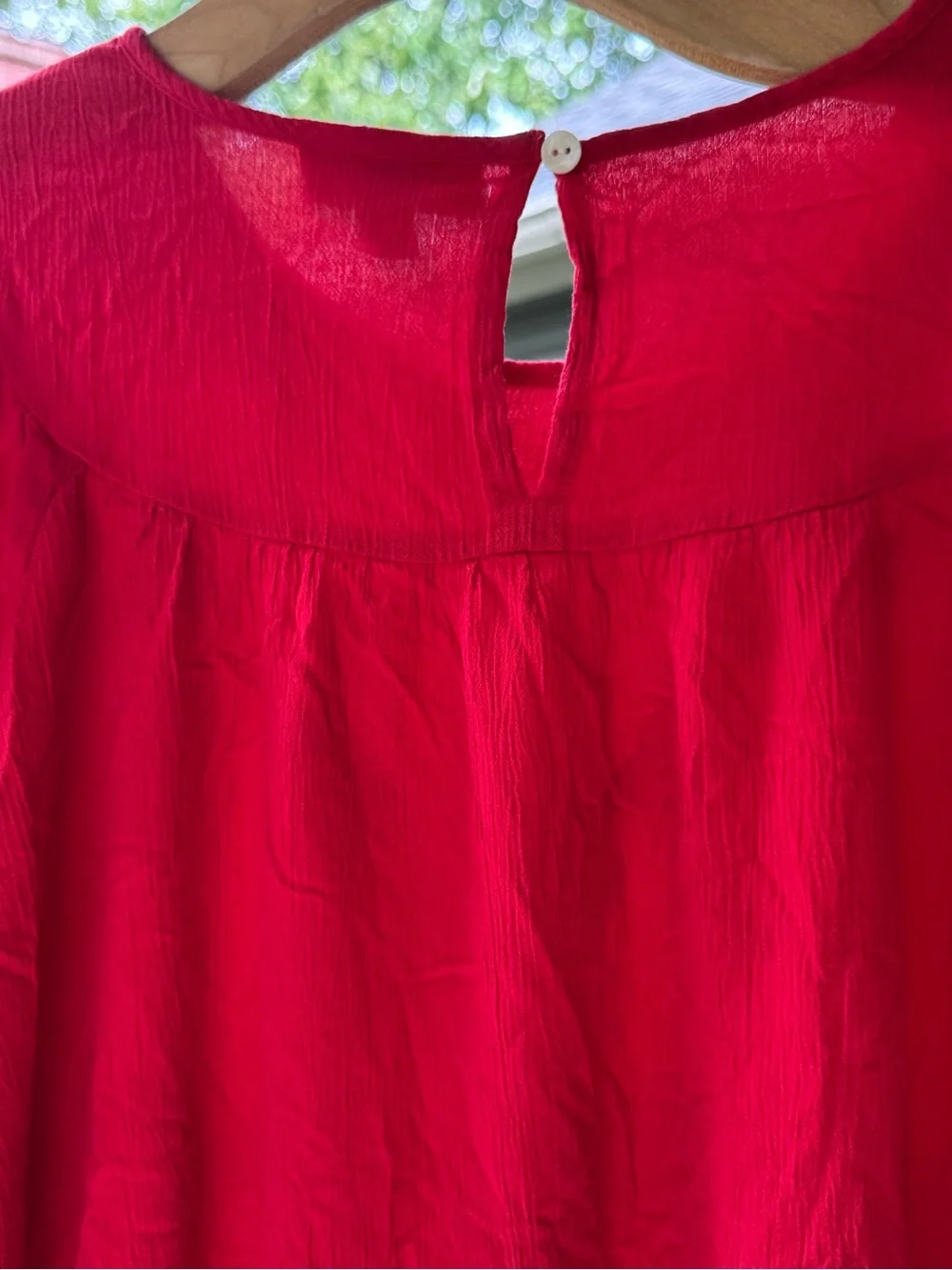 Knox Rose Bright Red Long-Sleeve Flowing Tunic